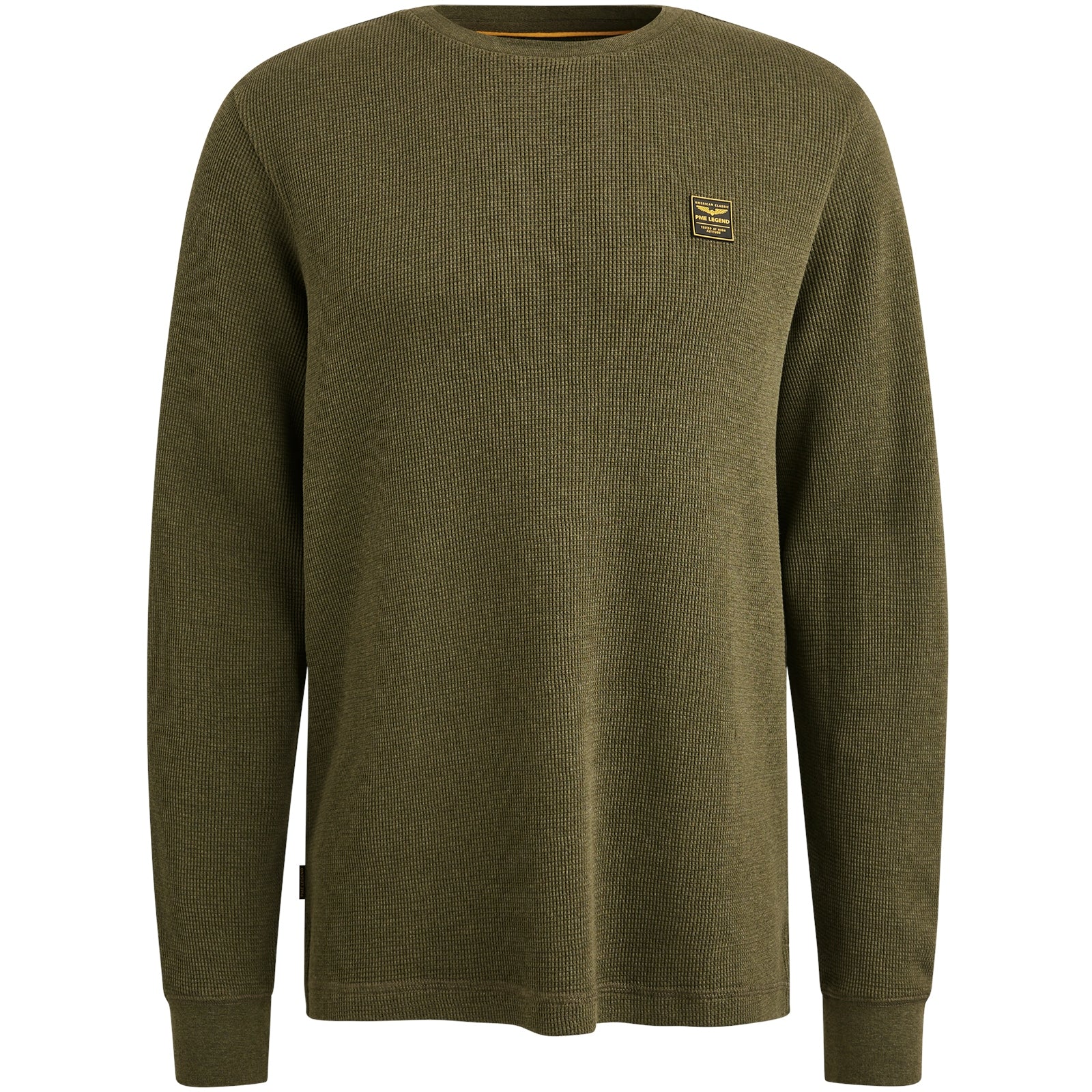 PME LEGEND Rundhals Strickpullover - Olive Grove Texture - PTS2508561-6416