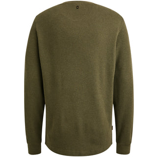 PME LEGEND Rundhals Strickpullover - Olive Grove Texture - PTS2508561-6416