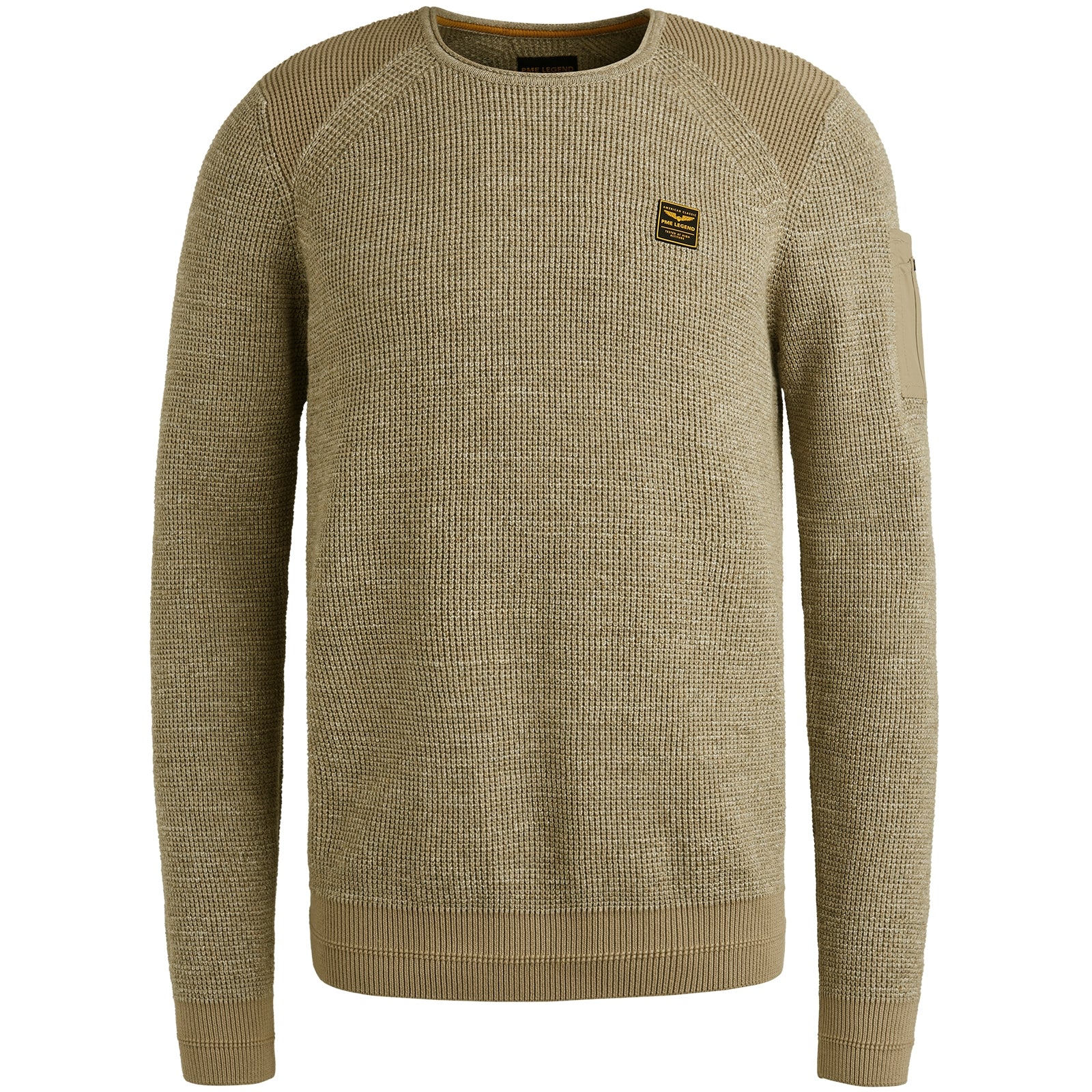 PME LEGEND Seneca Rock Pullover/Longsleeve - Oatmeal Trail Beige - PKW2509301-8011