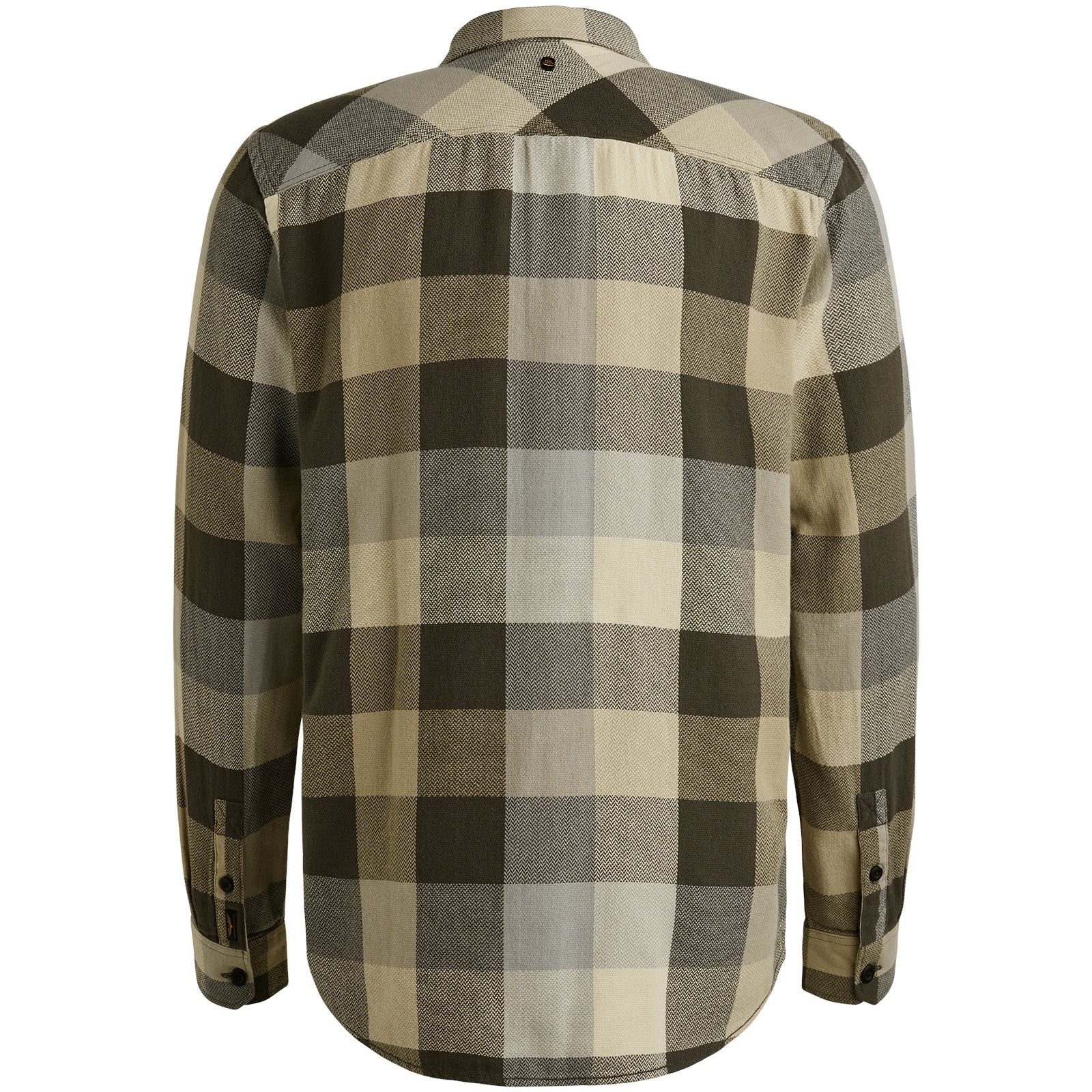 PME LEGEND Langarm Hemd - Sage Herringbone Brown - PSI2509236-8039