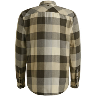 PME LEGEND Langarm Hemd - Sage Herringbone Brown - PSI2509236-8039
