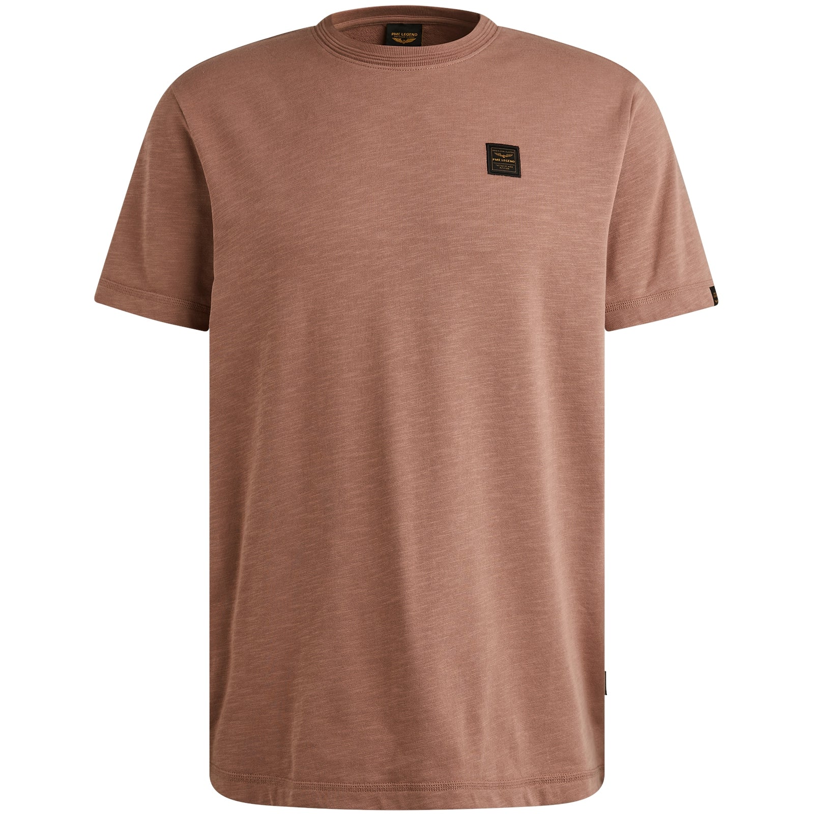PME LEGEND Kurzarm Shirt Rundhals T-Shirt - Rosewood Heather - PTSS2509565-8202