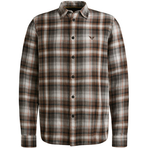 PME LEGEND Langarm Hemd - Umber Nomad Check - PSI2509235-8203