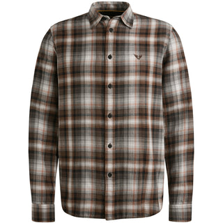 PME LEGEND Langarm Hemd - Umber Nomad Check - PSI2509235-8203