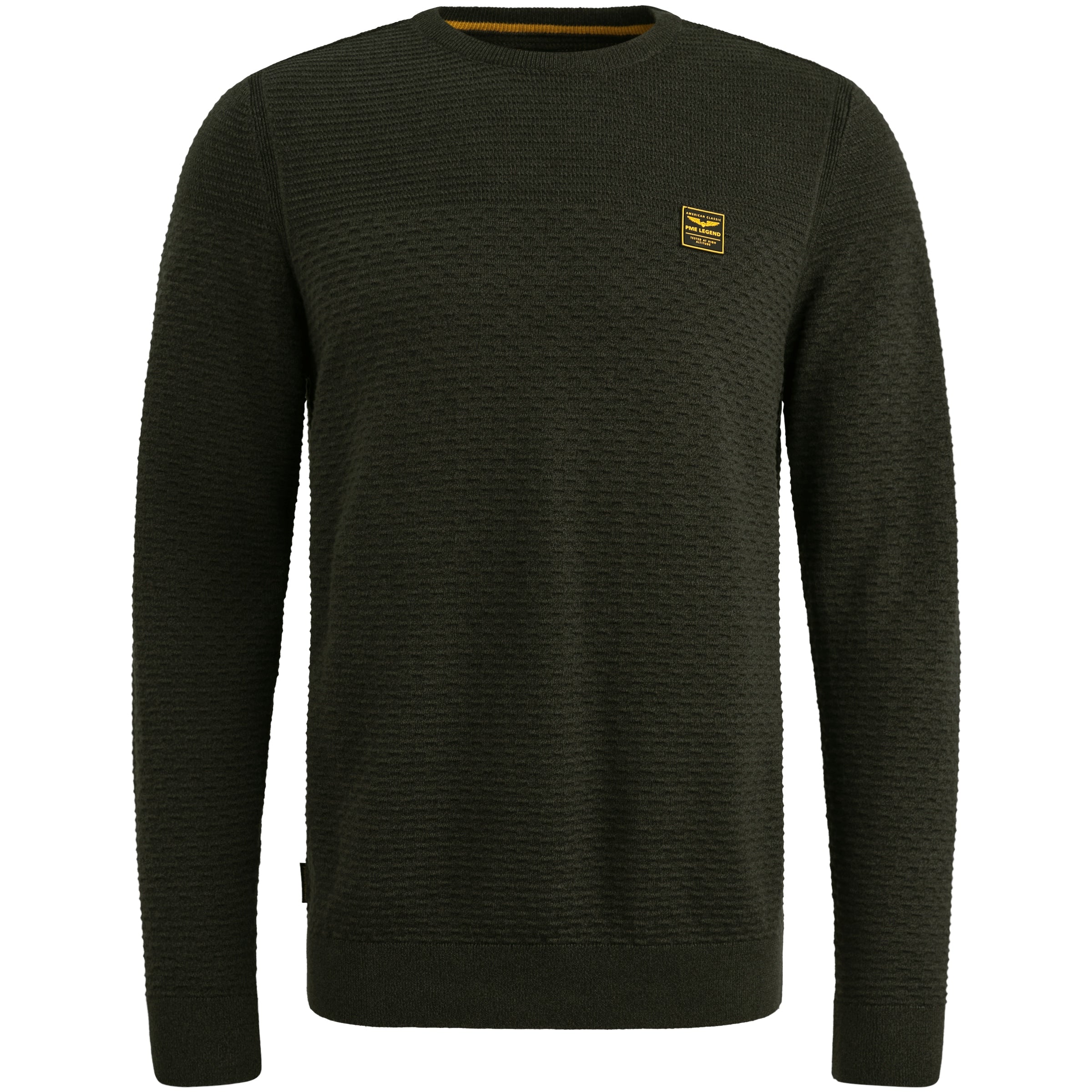 PME LEGEND Pullover Rundhals - Forest Night Melange - PKW2510300-999