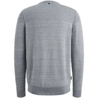 PME LEGEND Rundhals Strickpullover - Slate Heather Blue - PKW2511300-5301