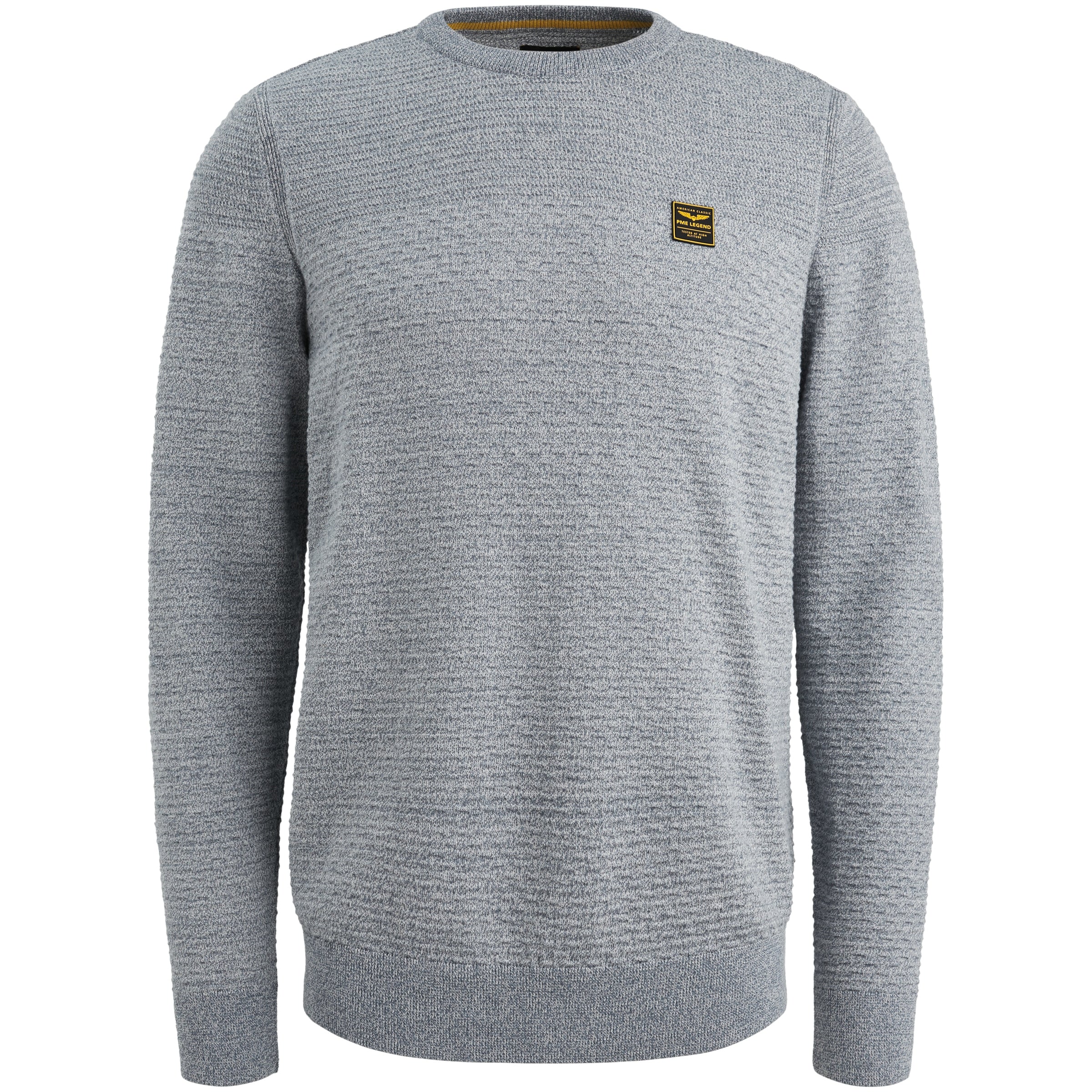 PME LEGEND Rundhals Strickpullover - Slate Heather Blue - PKW2511300-5301