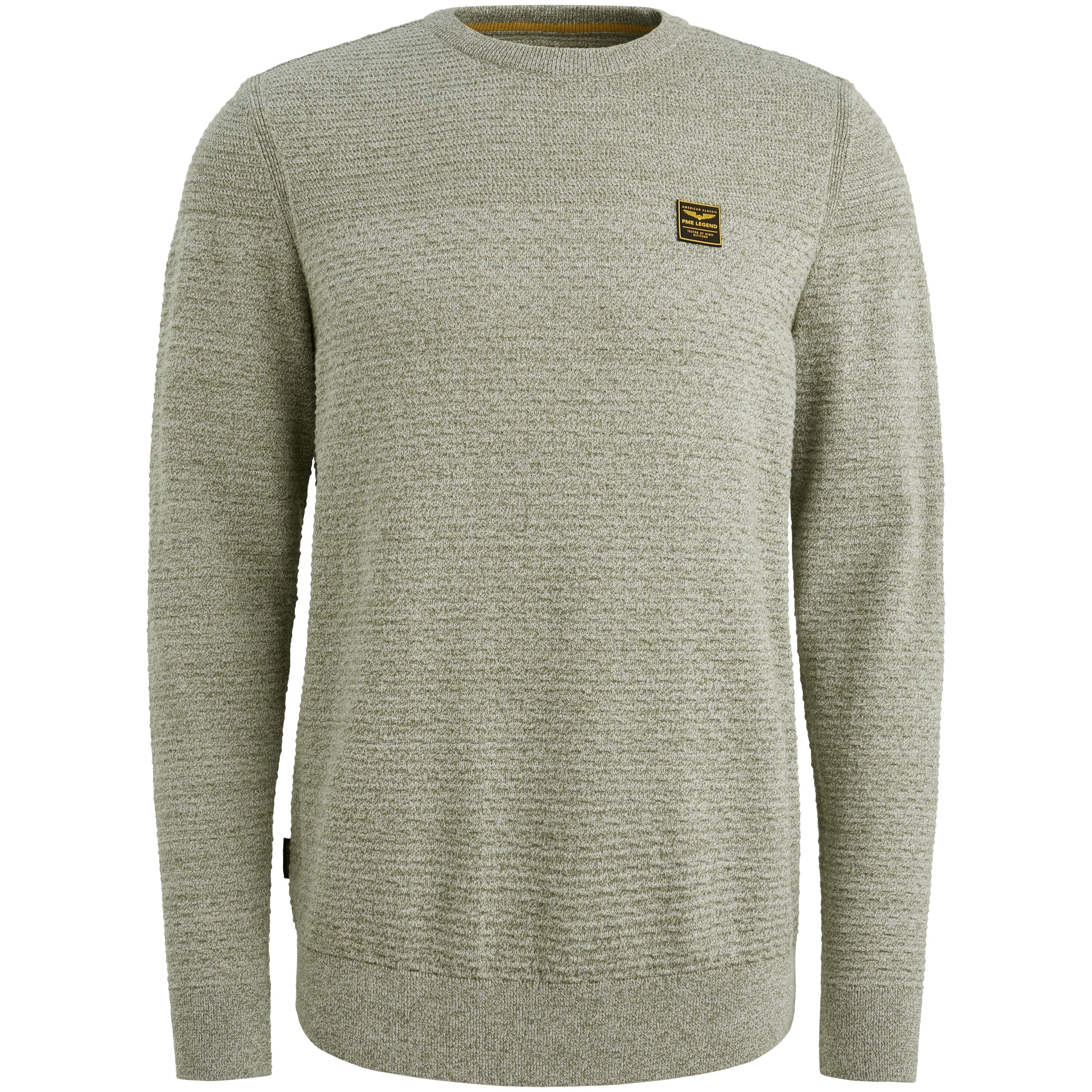 PME LEGEND Rundhals Strickpullover - Pine Heather Sage - PKW2511300-6213