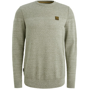 PME LEGEND Rundhals Strickpullover - Pine Heather Sage - PKW2511300-6213