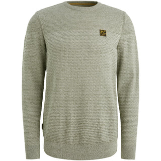 PME LEGEND Rundhals Strickpullover - Pine Heather Sage - PKW2511300-6213