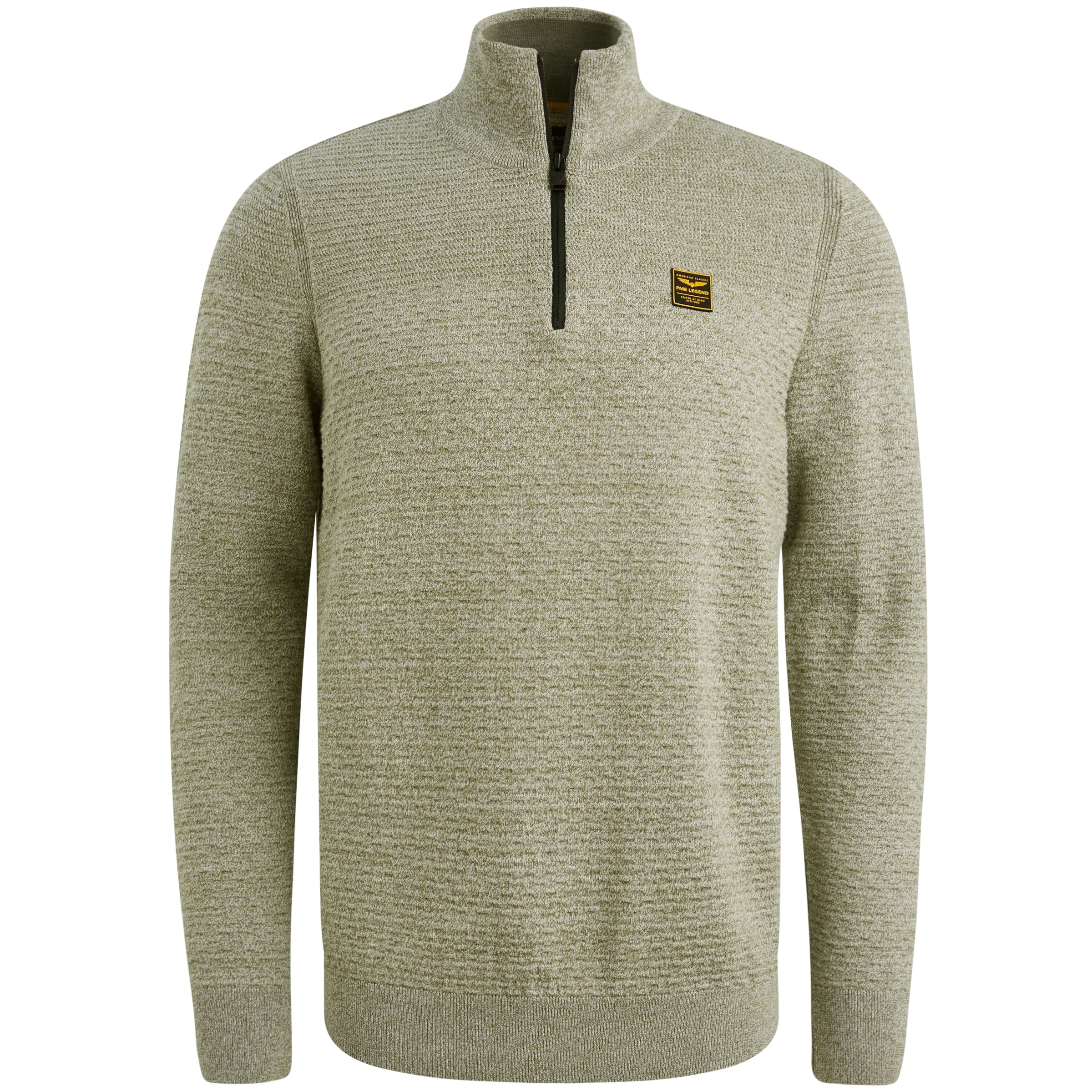 PME LEGEND Half-Zip Strickpullover - Olive Heather Cloud - PKW2511301-6213