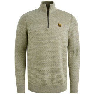 PME LEGEND Half-Zip Strickpullover - Olive Heather Cloud - PKW2511301-6213