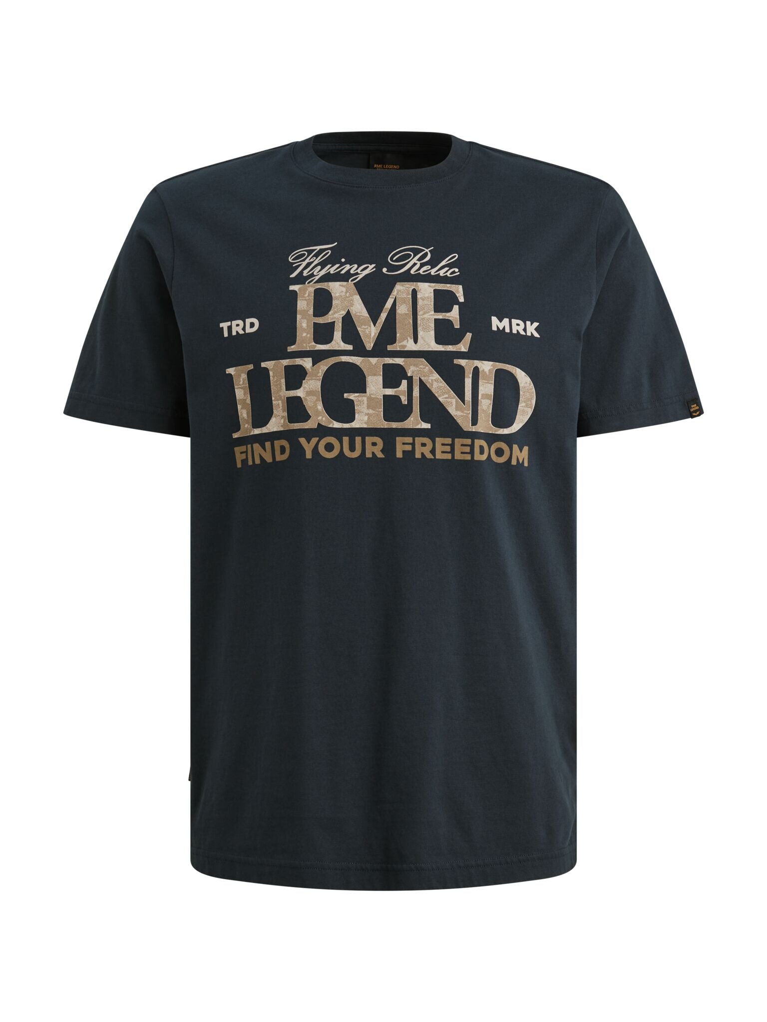 PME LEGEND Kurzarm Shirt Rundhals carbon print jersey PTSS2604596-5282