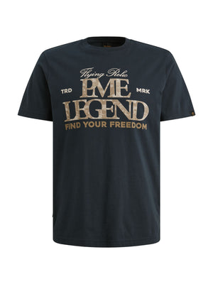 PME LEGEND Kurzarm Shirt Rundhals carbon print jersey PTSS2604596-5282