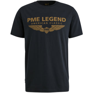 PME LEGEND Short Sleeve Rundhals T-Shirt - Midnight Navy Gold - PTSS0000588-5281