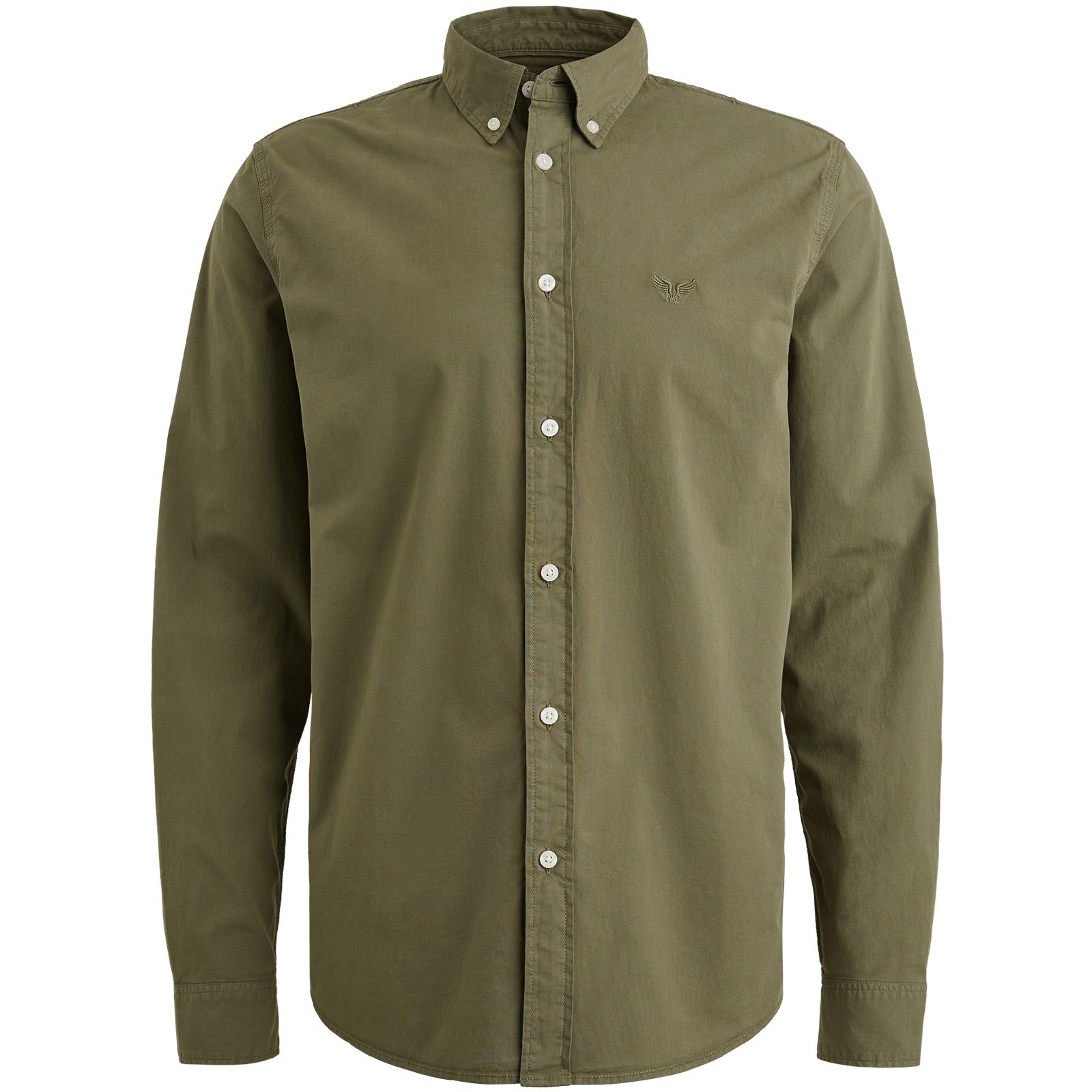 PME LEGEND Langarm Hemd Classic Fit - Mossy Sage Green - PSI000044-6414