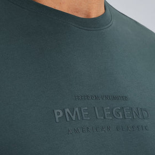PME LEGEND Rundhals Longsleeve Pullover - Emerald Shore Blue - PTS2508570-5125