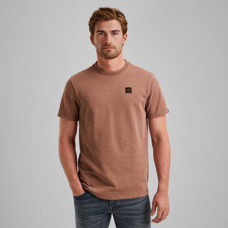 PME LEGEND Kurzarm Shirt Rundhals T-Shirt - Rosewood Heather - PTSS2509565-8202