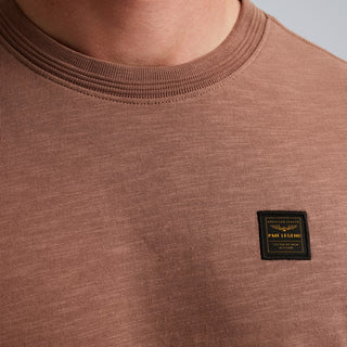 PME LEGEND Kurzarm Shirt Rundhals T-Shirt - Rosewood Heather - PTSS2509565-8202
