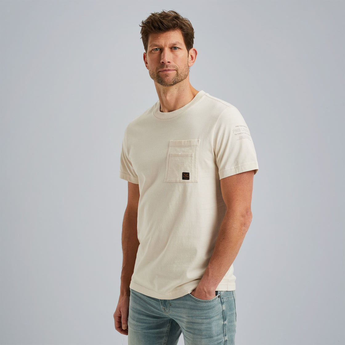 PME LEGEND T-Shirt - Oatmeal Drift - PTSS2503565-7013 von PME Legend