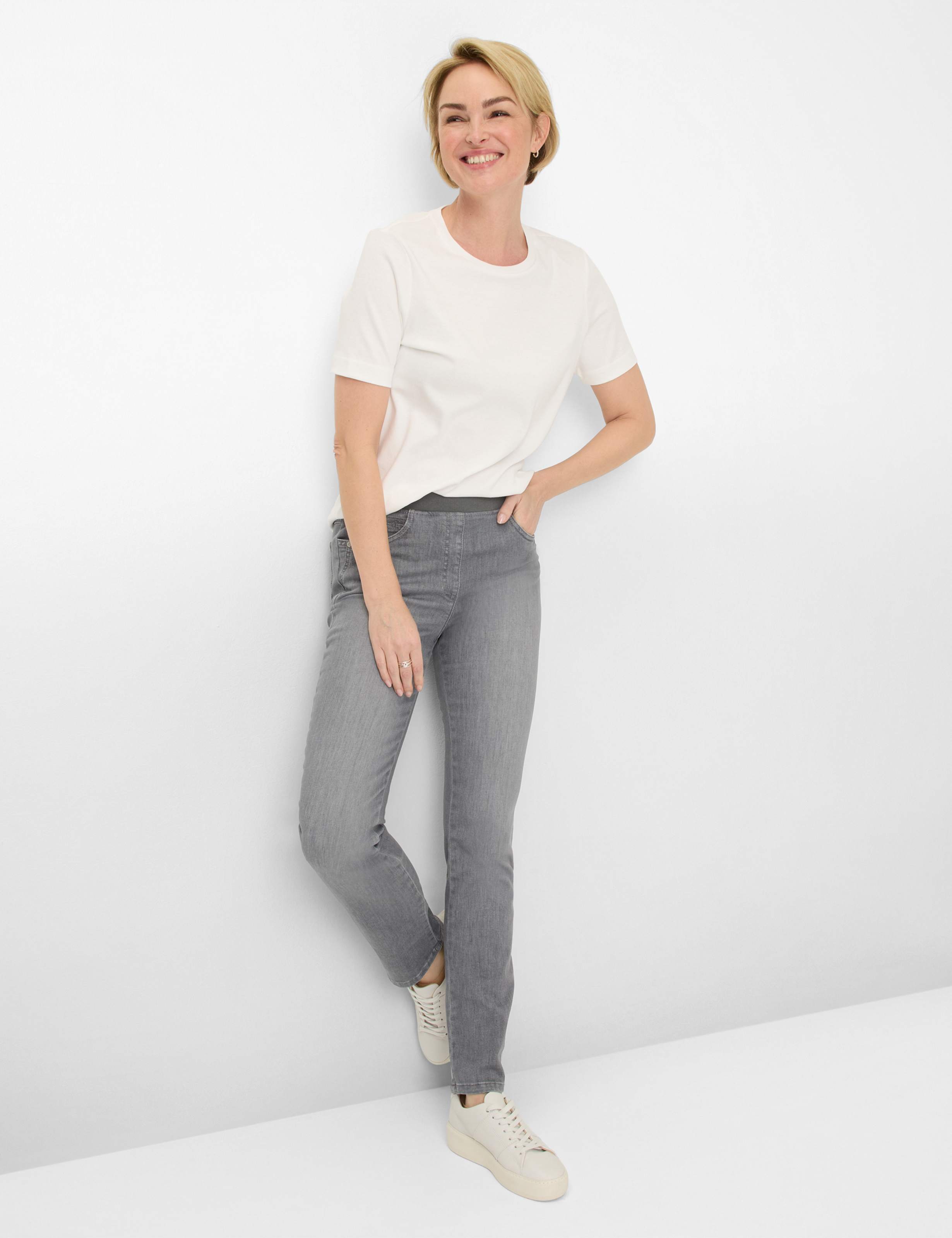 RAPHAELA BY BRAX Pamina Five Pocket - Stormy Pewter Grey - 10930020 10-6000-06 von RAPHAELA BY BRAX