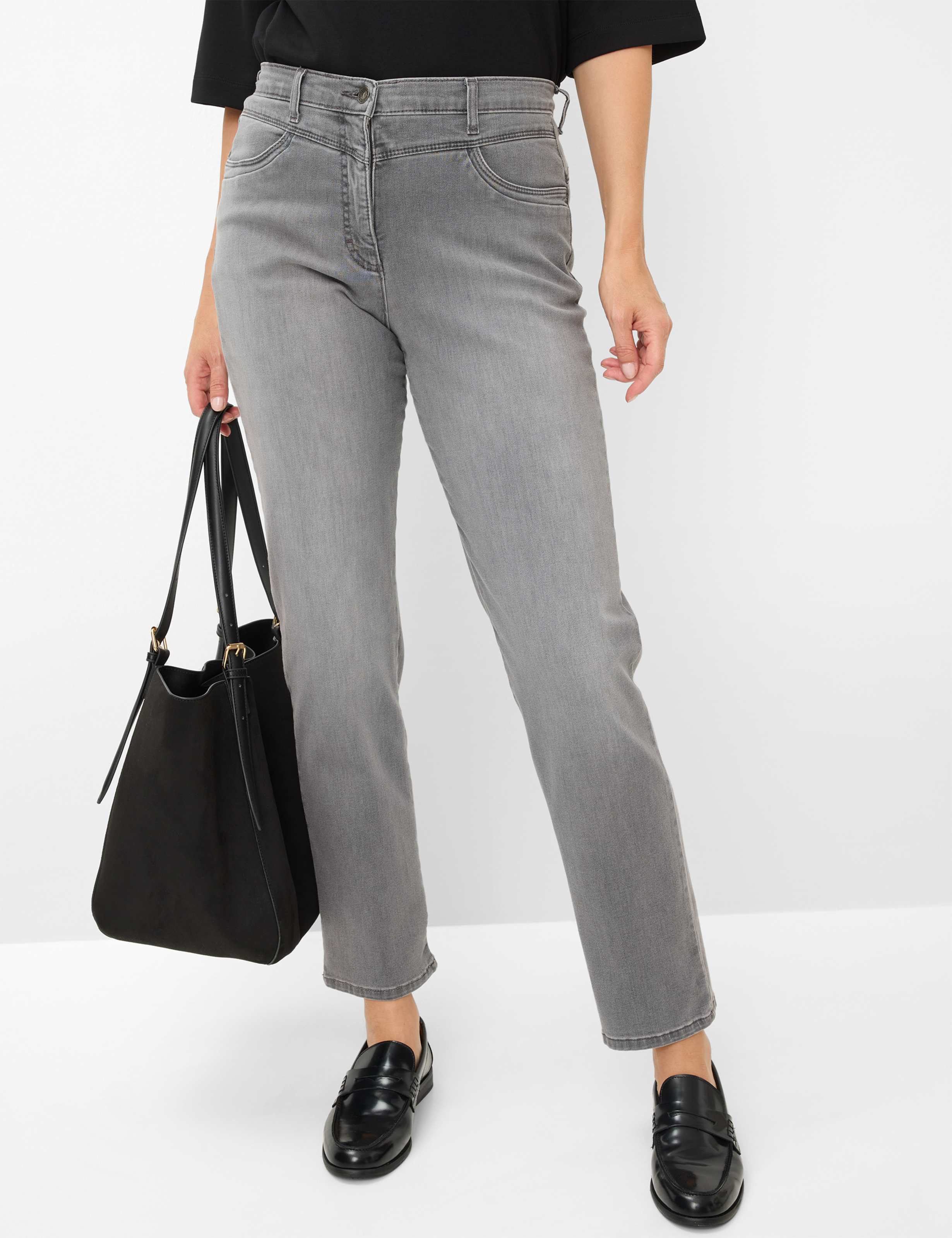 RAPHAELA BY BRAX CAREN NEW Straight-Jeans - Foggy Silver Grey - 10923120 17-6908-06