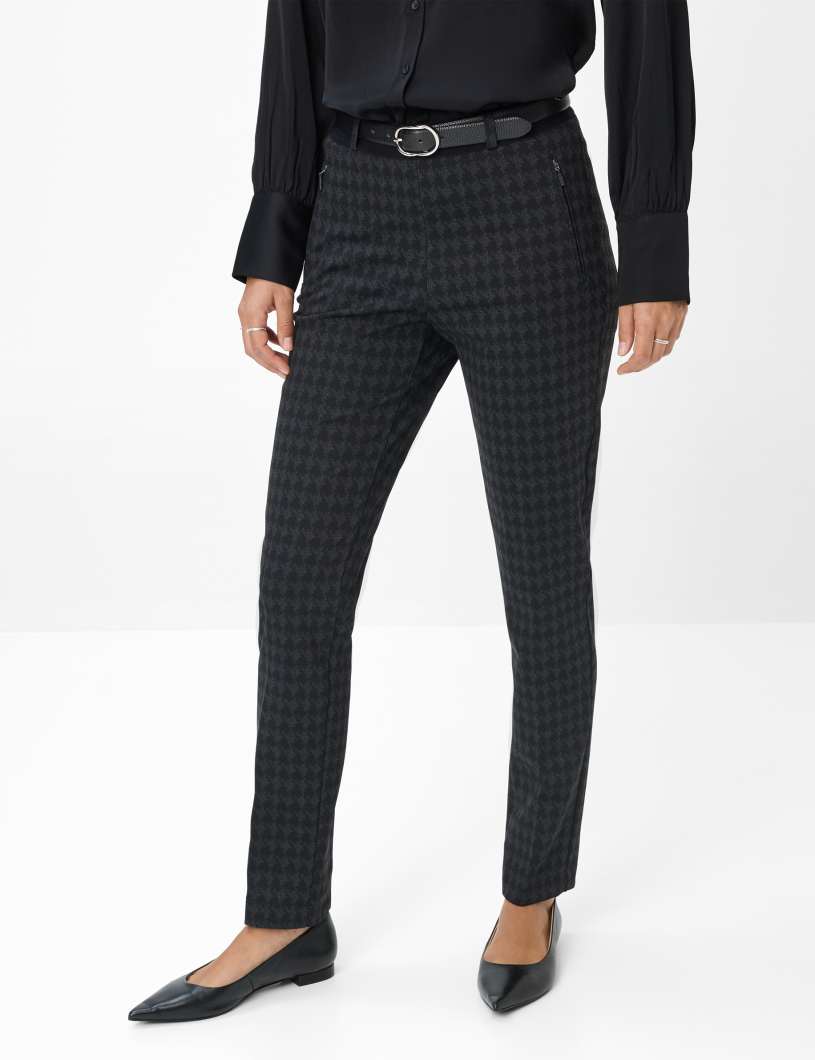 RAPHAELA BY BRAX LILLYTH Schlupfhose - Black Shadow Check - 10270020 17-5468-08 von RAPHAELA BY BRAX
