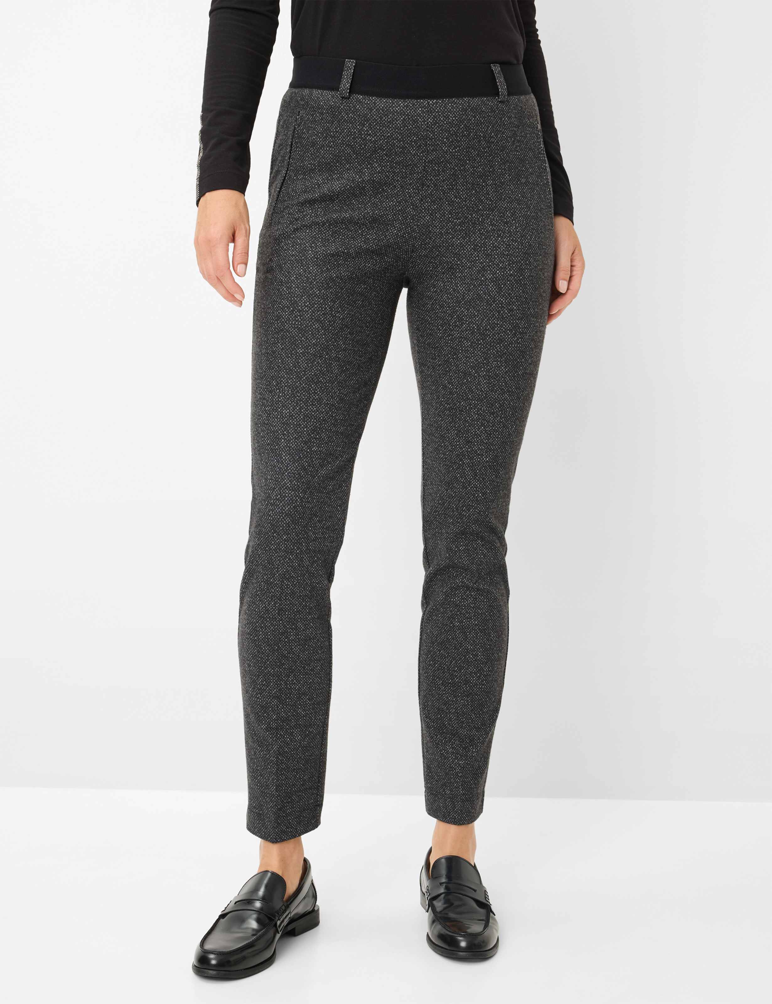RAPHAELA BY BRAX Lillyth Schlupfhose - Smoke Tweed Grey - 10270020 17-5268-08