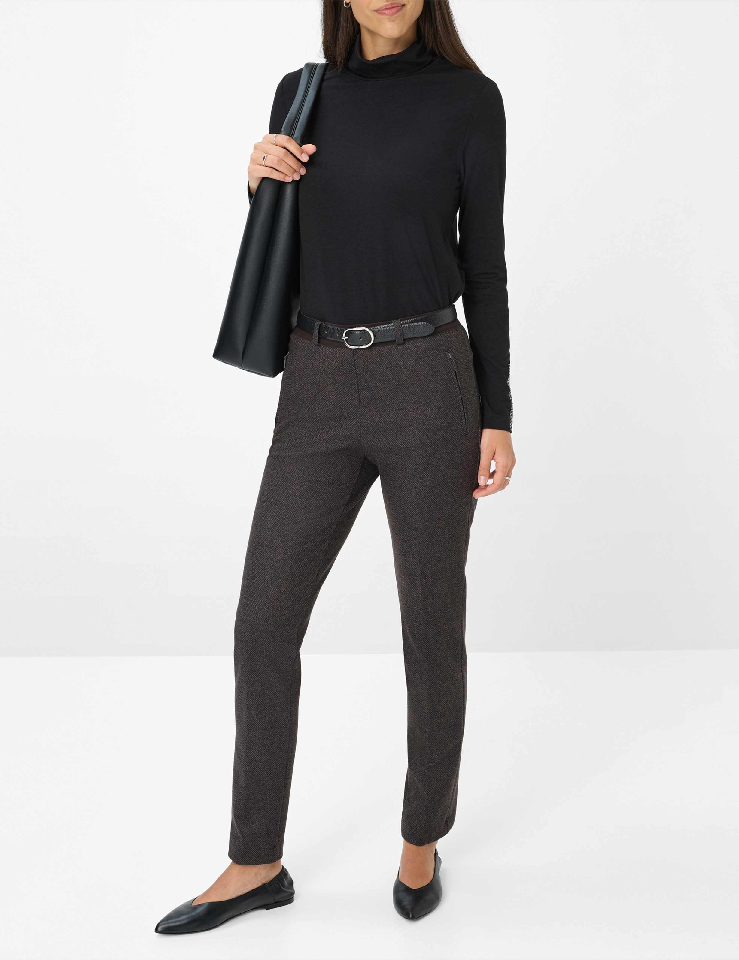 RAPHAELA BY BRAX Lillyth Chino/Jogpants - Espresso Tweed Brown - 10270020 17-5268-52 von RAPHAELA BY BRAX