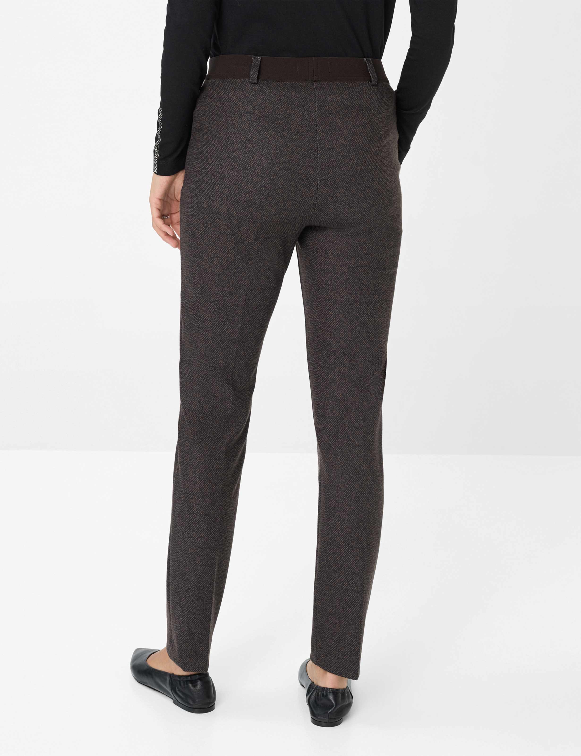 RAPHAELA BY BRAX Lillyth Chino/Jogpants - Espresso Tweed Brown - 10270020 17-5268-52 von RAPHAELA BY BRAX