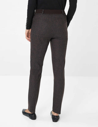 RAPHAELA BY BRAX Lillyth Chino/Jogpants - Espresso Tweed Brown - 10270020 17-5268-52