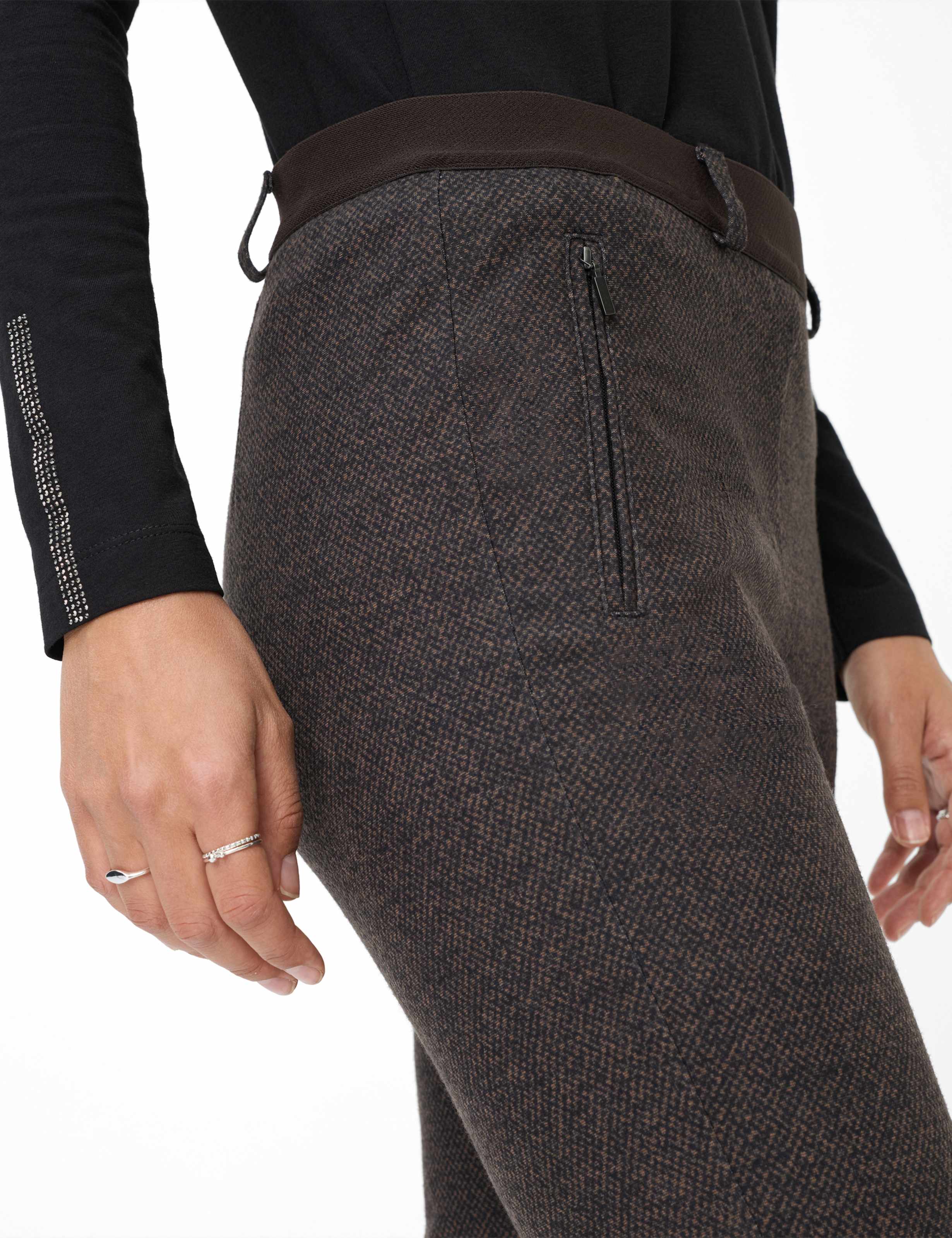 RAPHAELA BY BRAX Lillyth Chino/Jogpants - Espresso Tweed Brown - 10270020 17-5268-52 von RAPHAELA BY BRAX