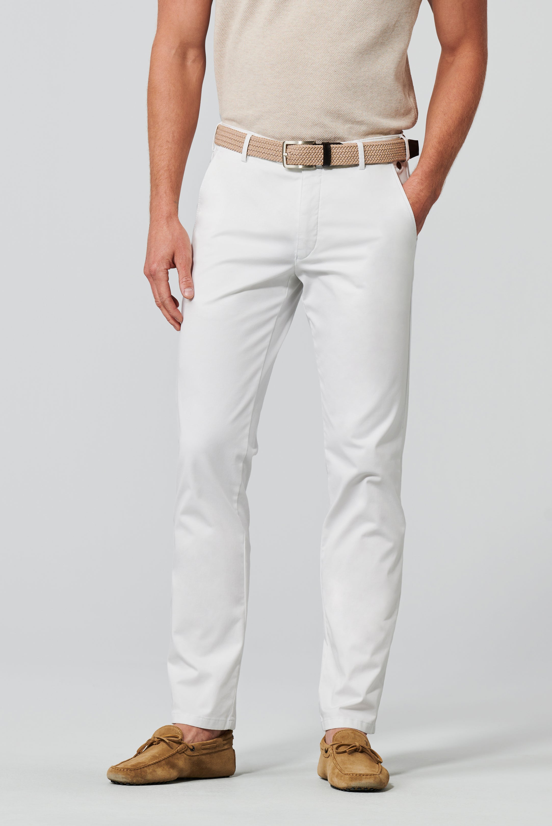 MEYER ROMA Chino - Bright Alpine White - 9-316-40