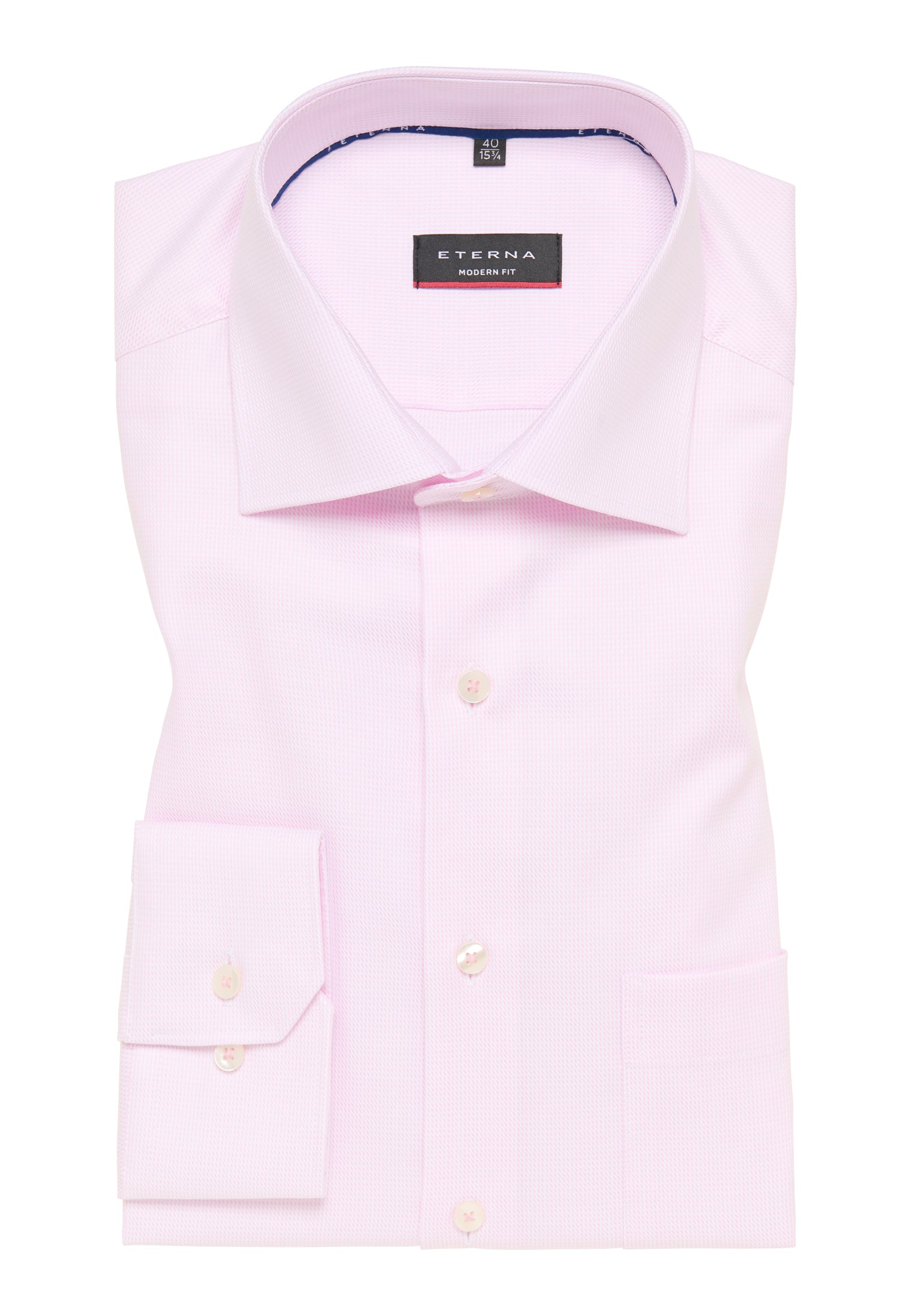 ETERNA MODERN FIT Langarm Hemd - Blush Quartz Twill - 3116-50-X169