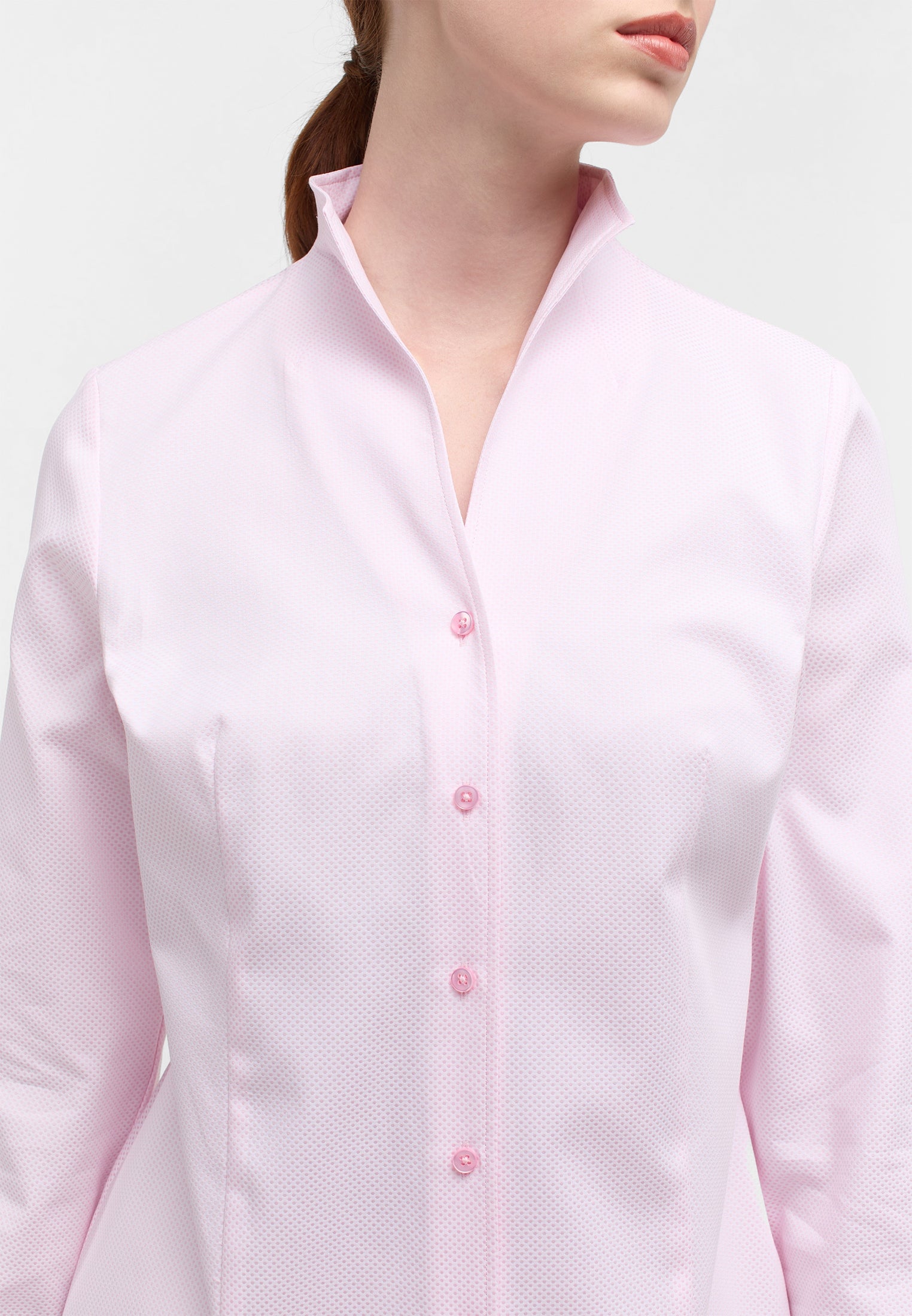 ETERNA REGULAR FIT Langarm Bluse - Rose Quartz Dots - 7001-51-D266