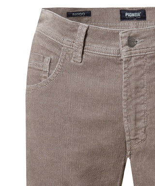 PIONEER Rando elegante Hose - Silver Taupe Cord - 16801 3225.9106