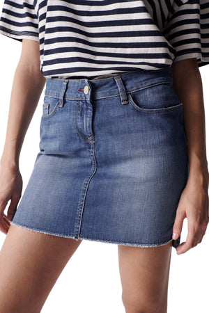 SALSA JEANS MINIROCK PUSH UP - Denim Horizon - 125654.8502