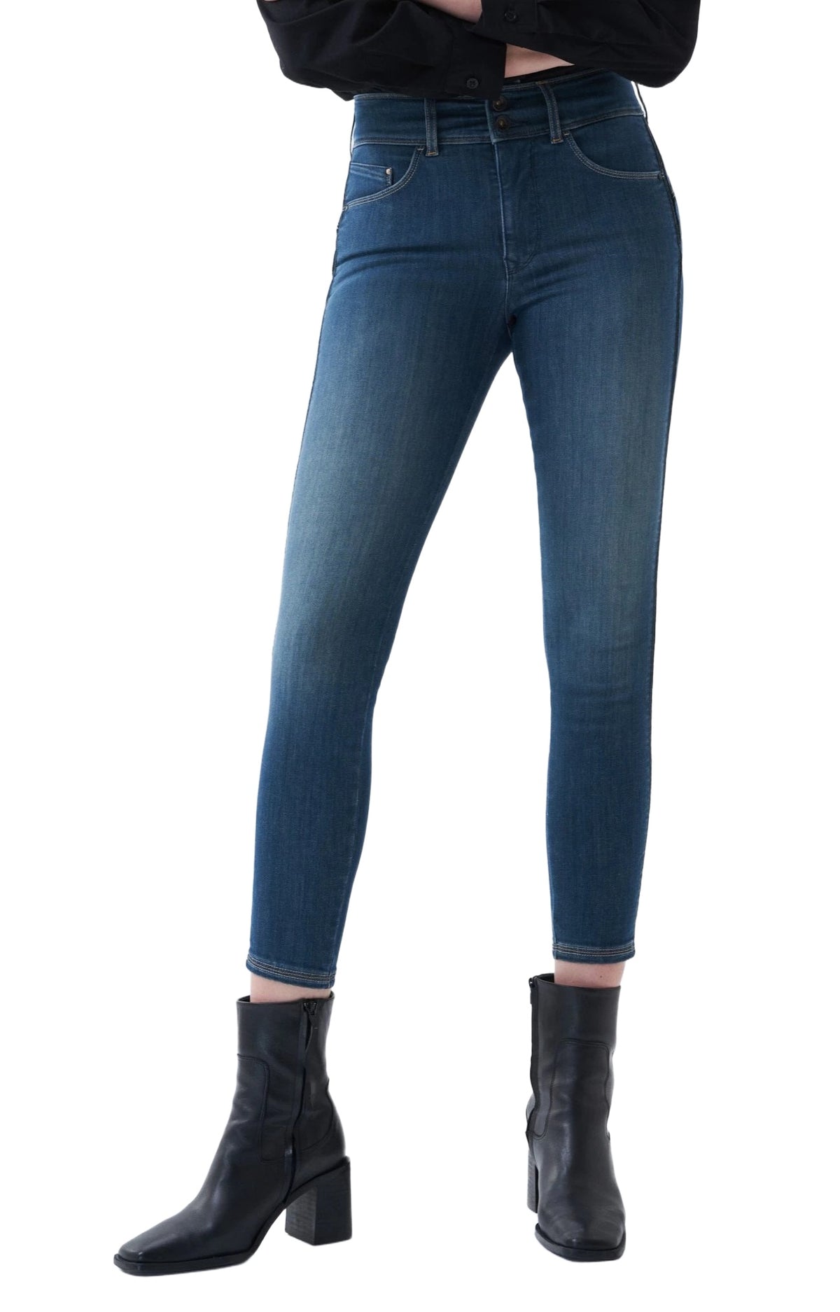 SALSA Secret Push In Skinny Jeans - Ocean Shadow Blue - 126013.8506