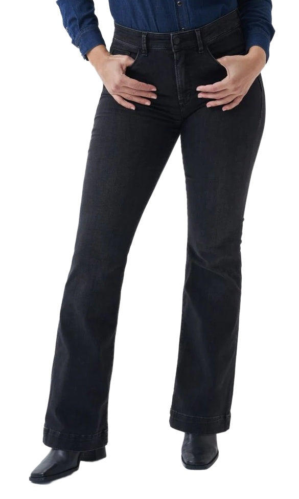 SALSA Secret Push In Schlaghose - Midnight Espresso Black - 126115.0000