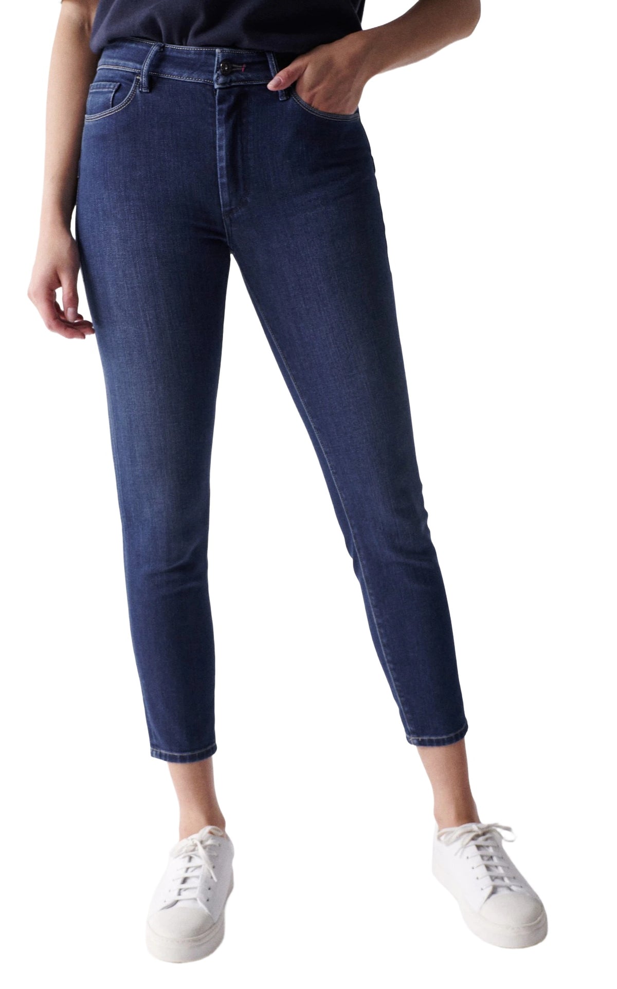 SALSA Destiny Push Up Crop Skinny - Indigo Harbor Blue - 126911.8504