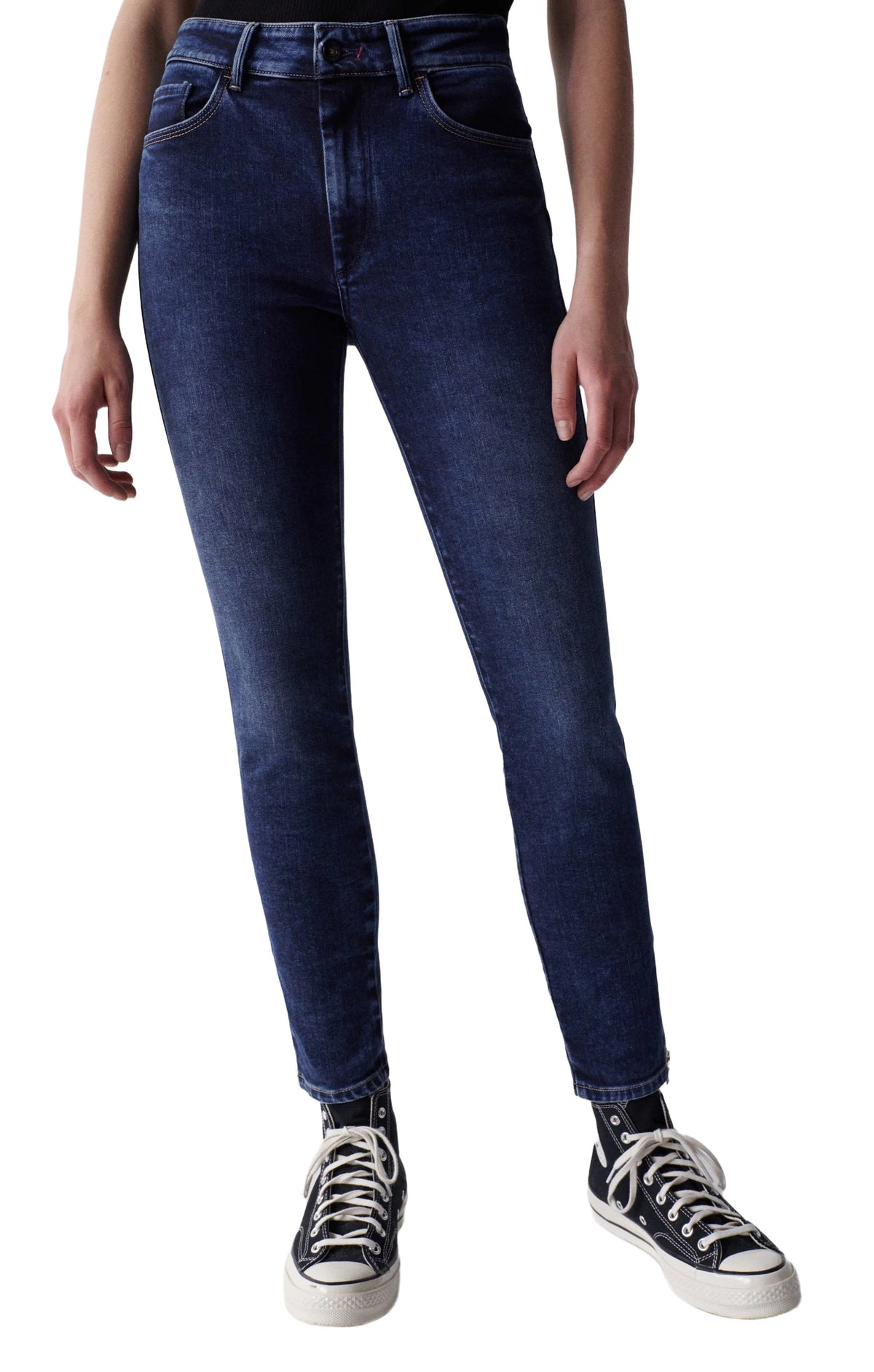 SALSA Destiny Push Up Crop Slim - Midnight Indigo Wash - 126913.8504