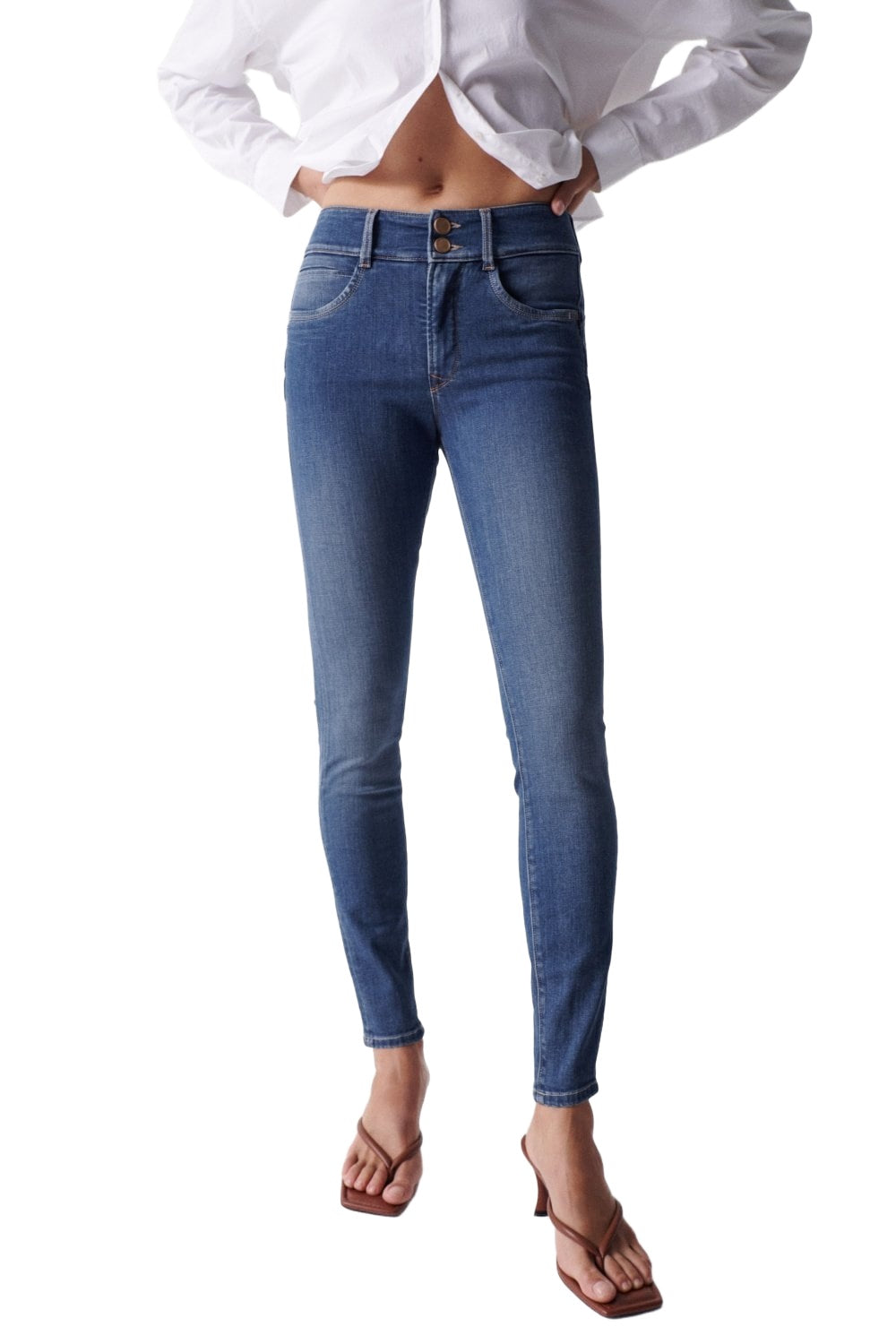 SALSA Secret Push In Skinny Jeans - Midnight Ink Blue - 127185.8503