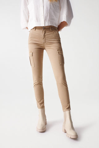Jean SALSA SECRET GLAMOR à poussette skinny beige 21005815.120