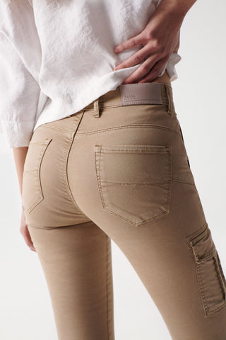 Jean SALSA SECRET GLAMOR à poussette skinny beige 21005815.120