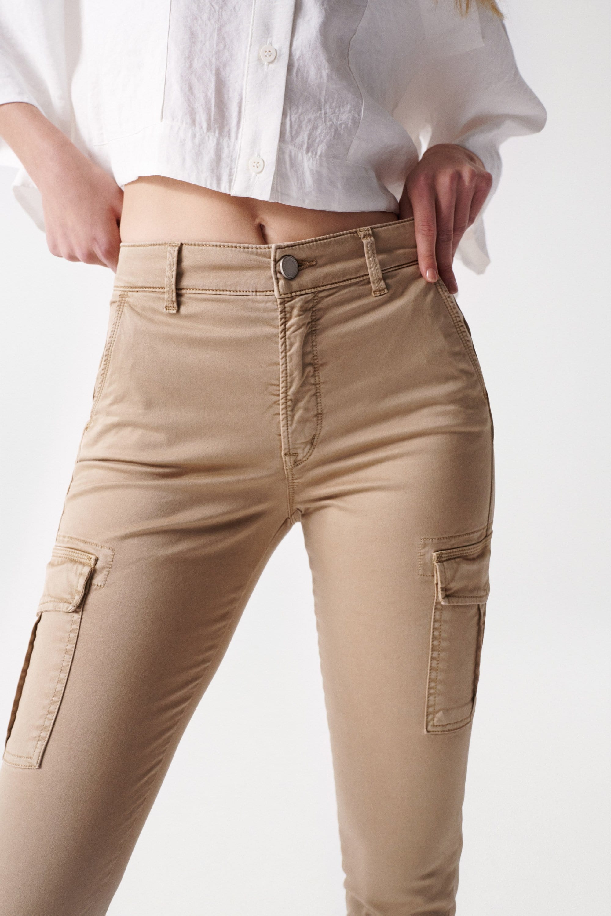 Jean SALSA SECRET GLAMOR à poussette skinny beige 21005815.120 von Salsa