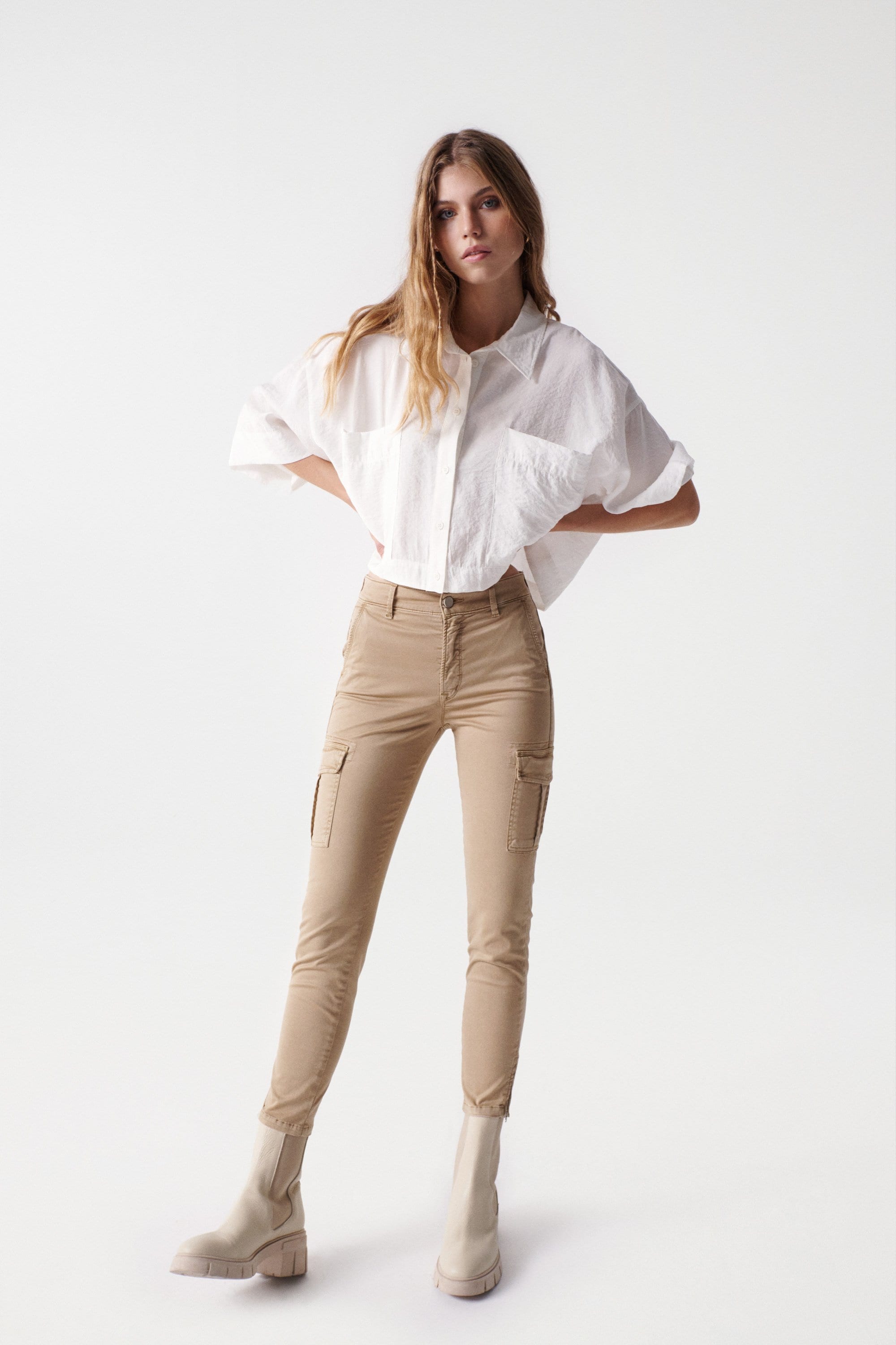Jean SALSA SECRET GLAMOR à poussette skinny beige 21005815.120 von Salsa