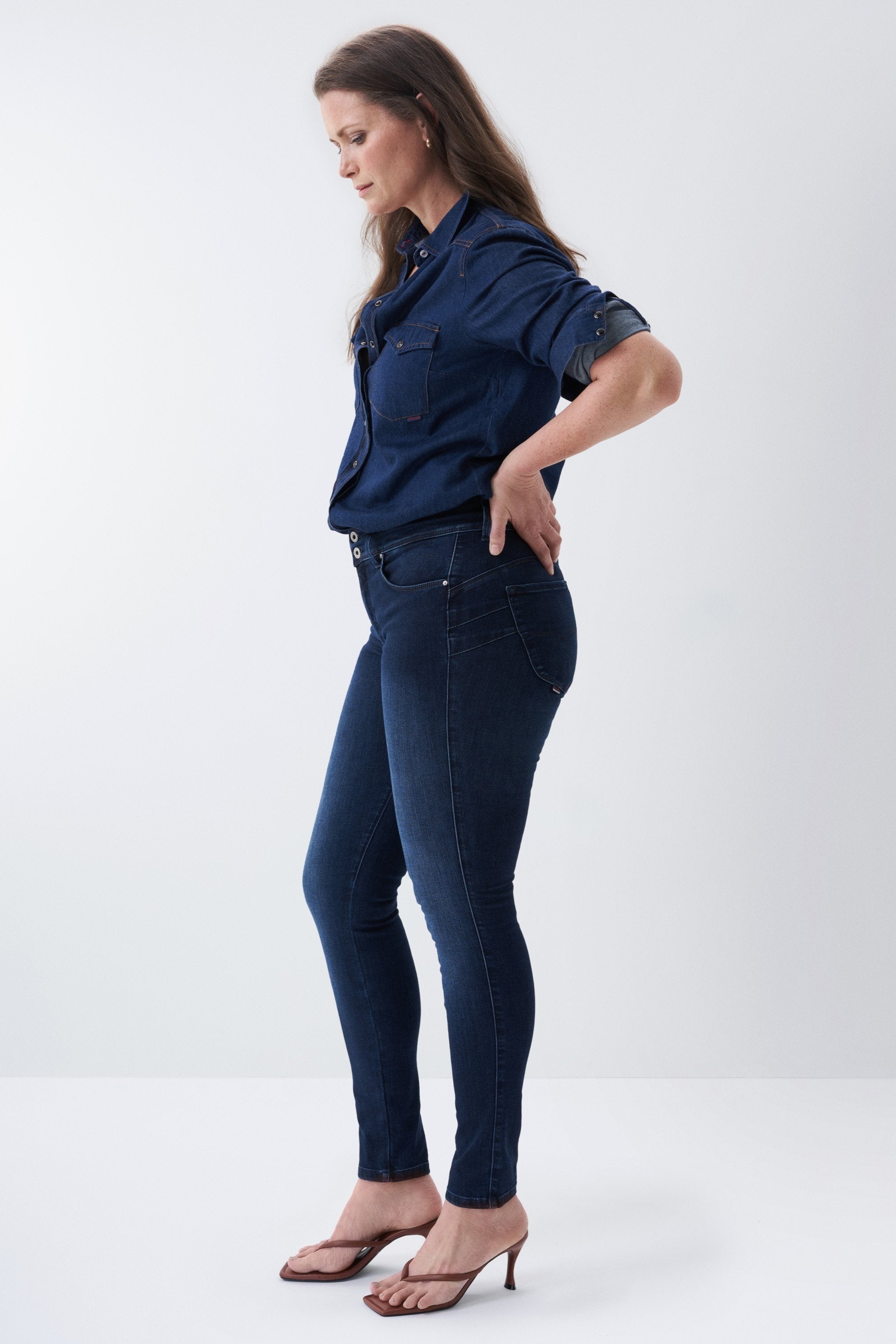 SALSA Secret Push In Skinny Jeans - Deep Indigo Wash - 125260.8505