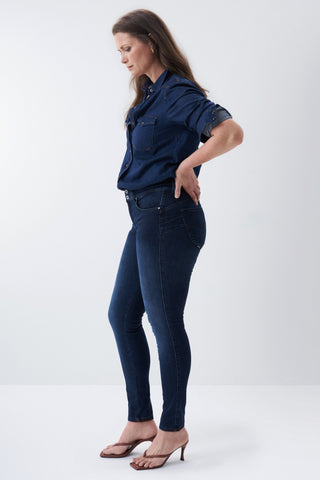 SALSA Secret Push In Skinny Jeans - Deep Indigo Wash - 125260.8505