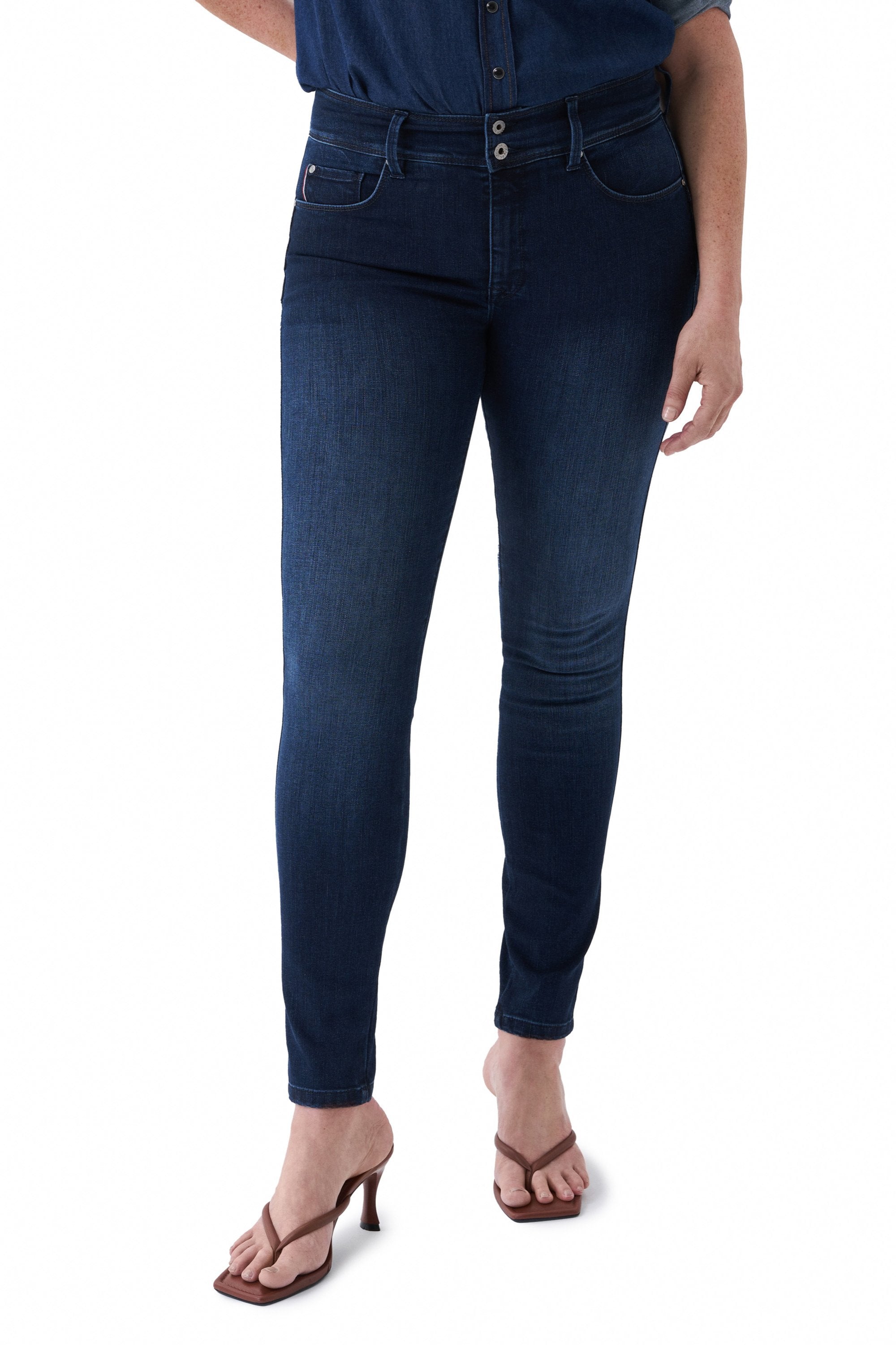 SALSA Secret Push In Skinny Jeans - Deep Indigo Wash - 125260.8505