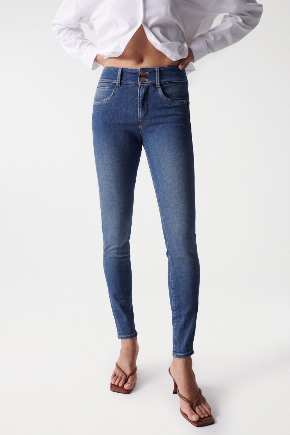 SALSA Secret Push In Skinny Jeans - Midnight Ink Blue - 127185.8503